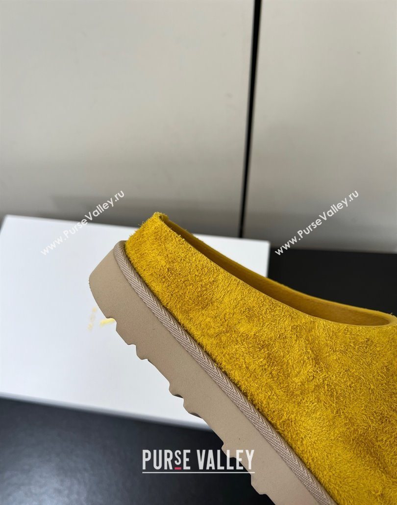 The Row Suede Platform Slides Sandal Yellow 2025 0603 (HQG-250604109)