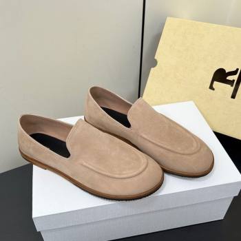 The Row Suede Flat Loafers Beige 2025 0604 (HQG-250604111)