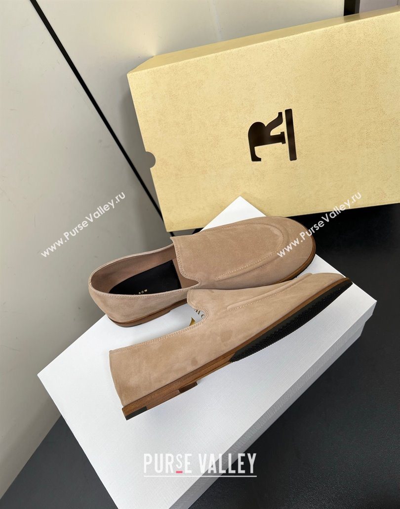 The Row Suede Flat Loafers Beige 2025 0604 (HQG-250604111)