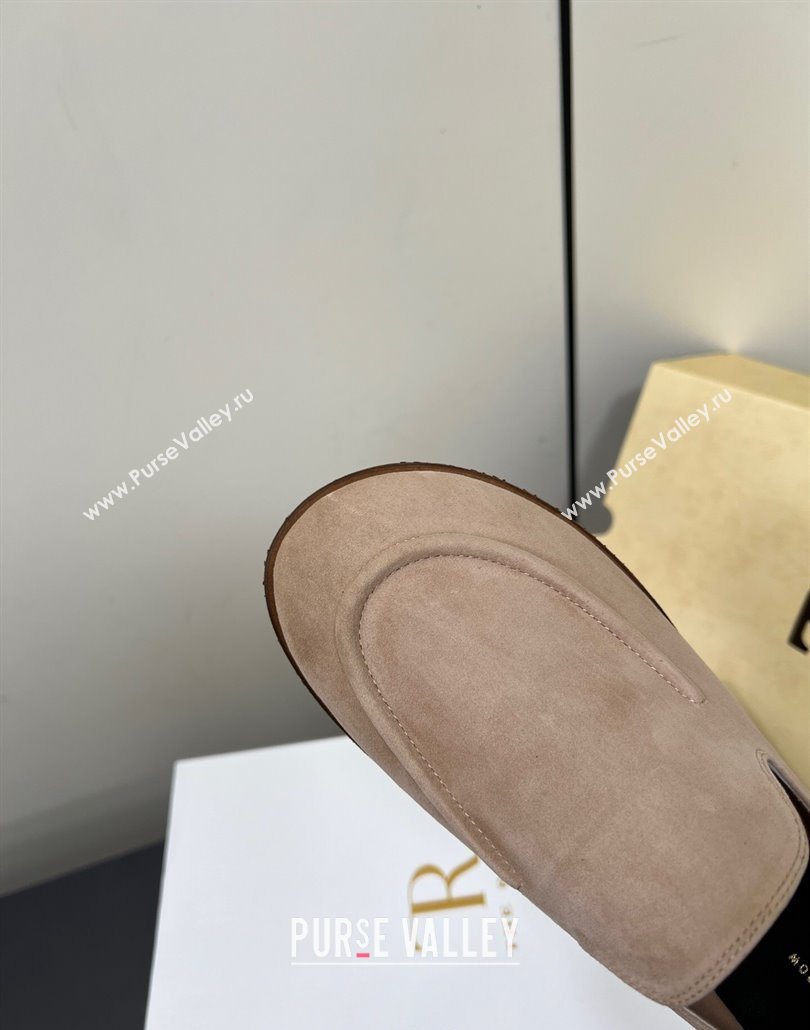 The Row Suede Flat Loafers Beige 2025 0604 (HQG-250604111)