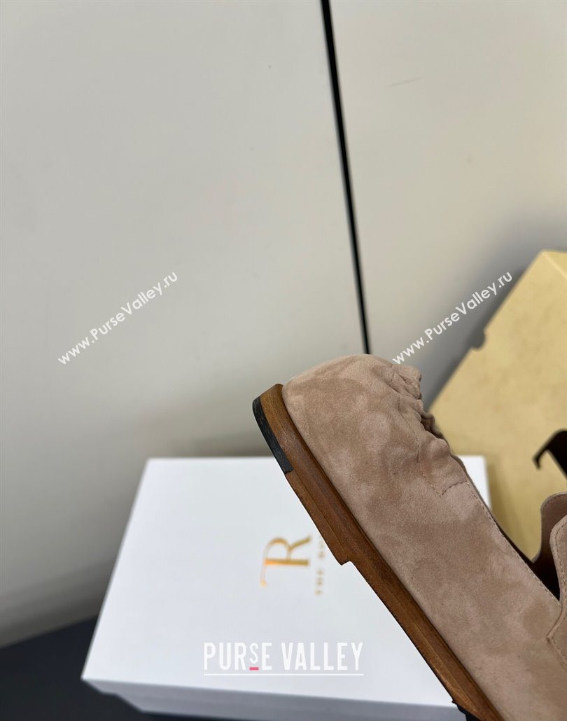 The Row Suede Tassel Loafers Beige 2025 0604 (HQG-250604114)