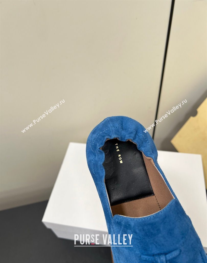 The Row Suede Tassel Loafers Blue 2025 0604 (HQG-250604115)