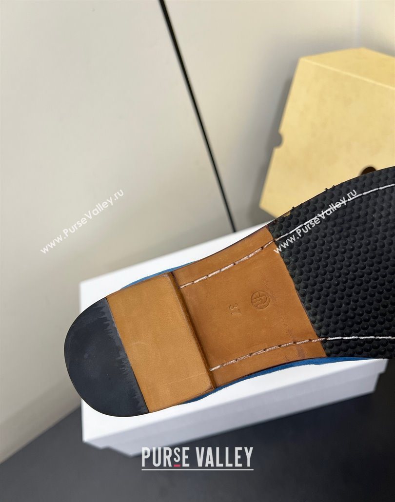 The Row Suede Tassel Loafers Blue 2025 0604 (HQG-250604115)