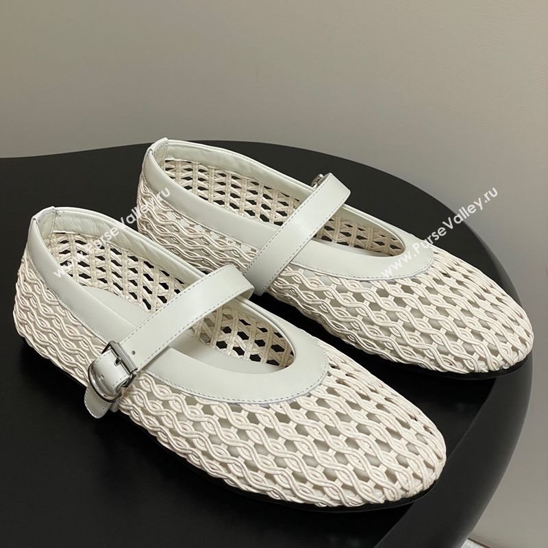 The Row Woven Ballet Flats White 2025 TR071001 (MD-250710117)