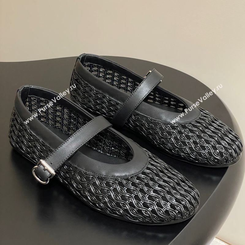 The Row Woven Ballet Flats Black 2025 TR071001 (MD-250710116)