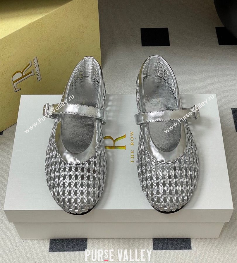 The Row Woven Ballet Flats Silver 2025 TR071001 (MD-250710118)