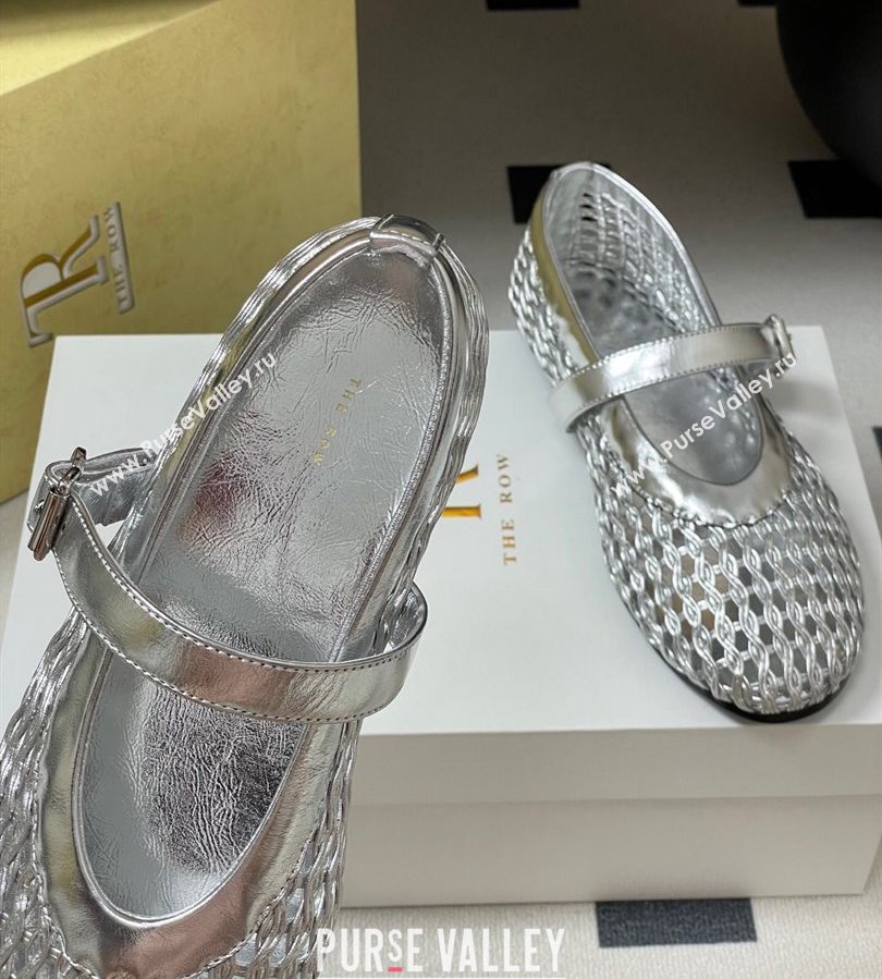 The Row Woven Ballet Flats Silver 2025 TR071001 (MD-250710118)