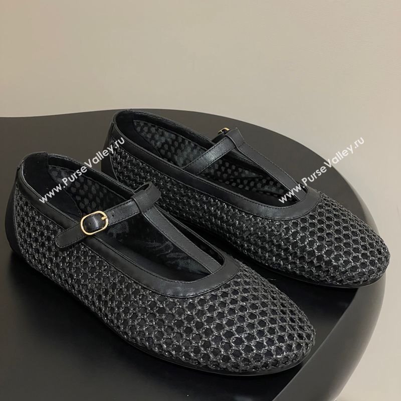 The Row Mesh T Ballet Flats Black 2025 TR071002 (MD-250710119)