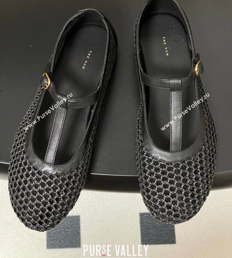 The Row Mesh T Ballet Flats Black 2025 TR071002 (MD-250710119)