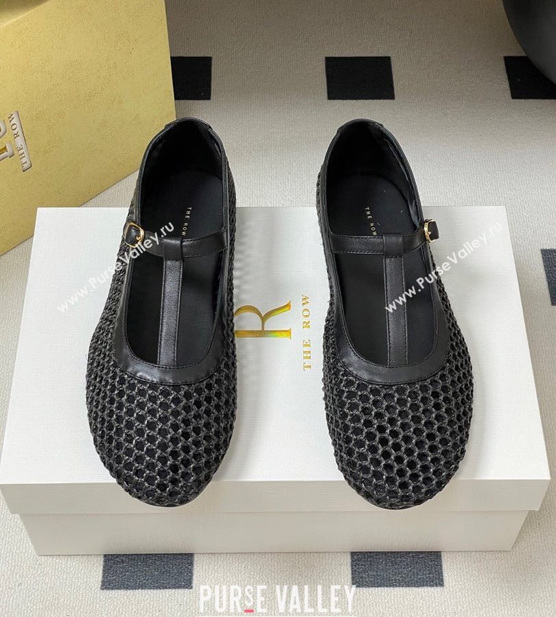 The Row Mesh T Ballet Flats Black 2025 TR071002 (MD-250710119)