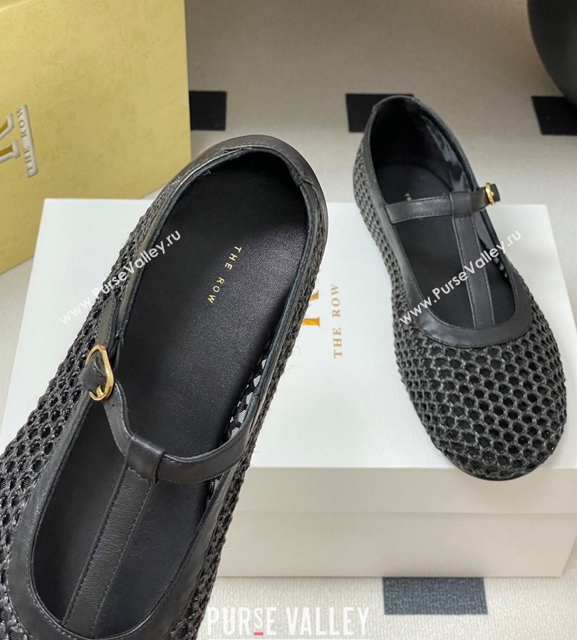The Row Mesh T Ballet Flats Black 2025 TR071002 (MD-250710119)