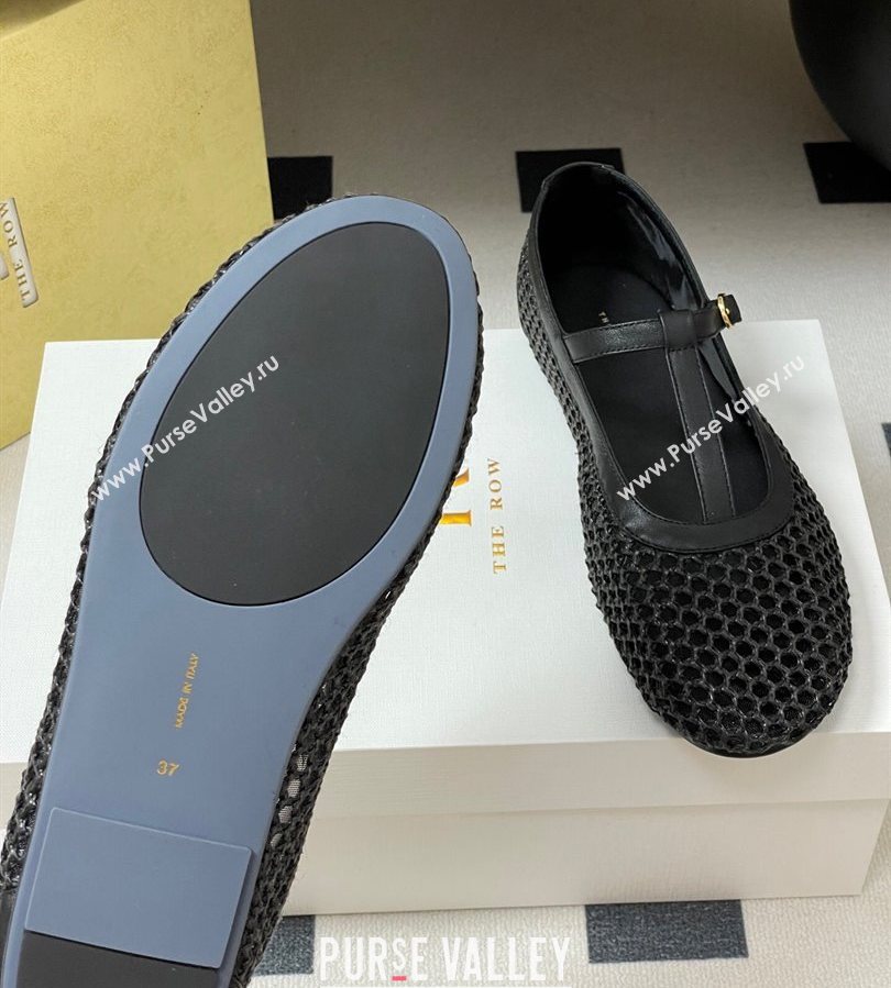 The Row Mesh T Ballet Flats Black 2025 TR071002 (MD-250710119)
