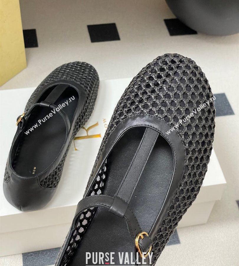 The Row Mesh T Ballet Flats Black 2025 TR071002 (MD-250710119)