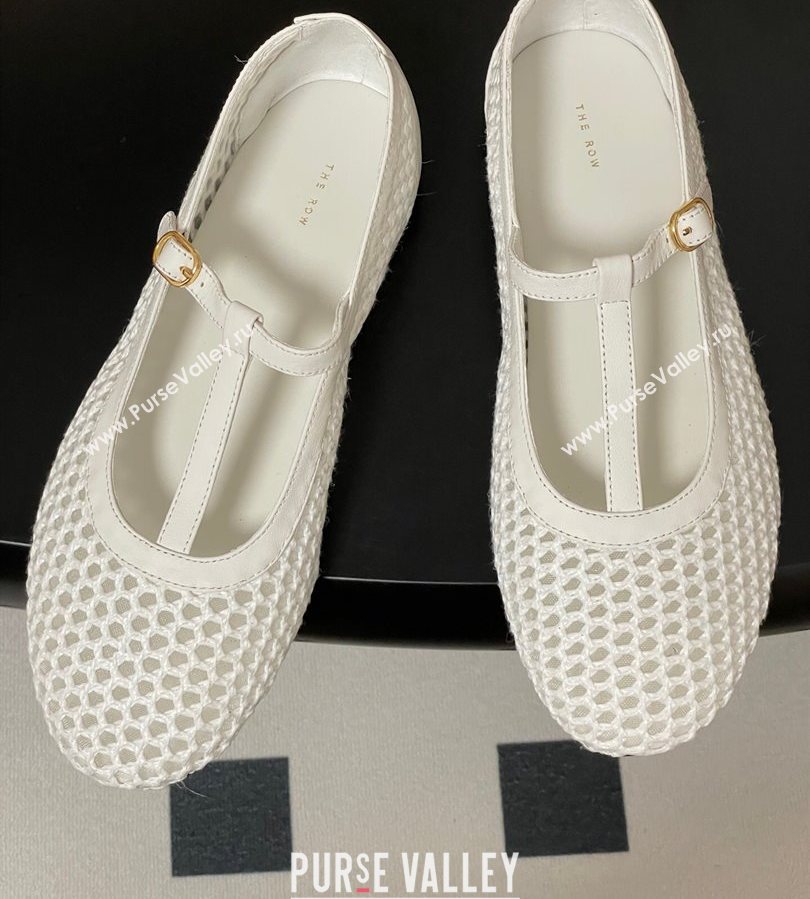 The Row Mesh T Ballet Flats White 2025 TR071002 (MD-250710120)