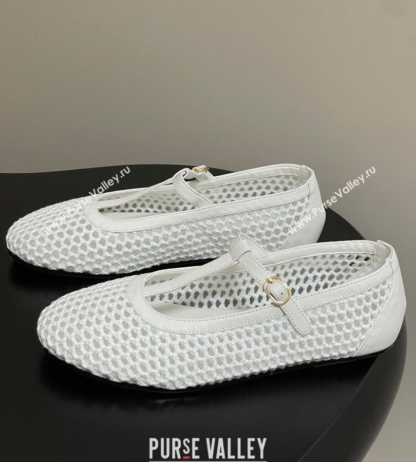 The Row Mesh T Ballet Flats White 2025 TR071002 (MD-250710120)