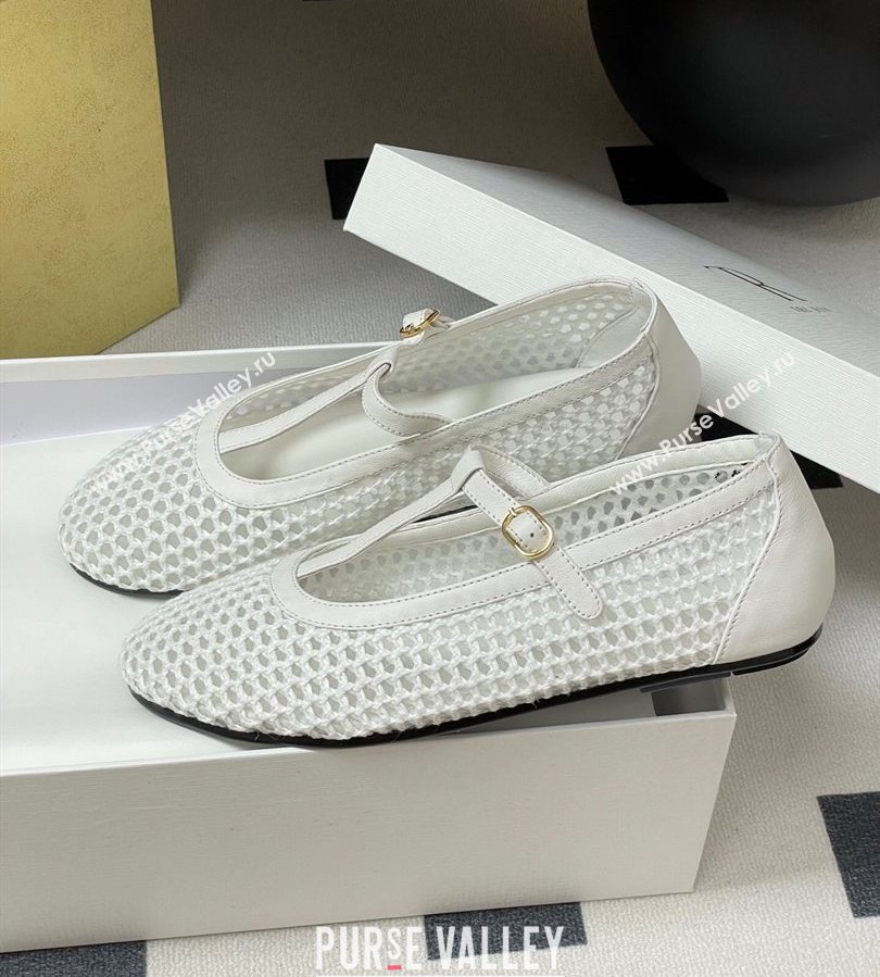 The Row Mesh T Ballet Flats White 2025 TR071002 (MD-250710120)