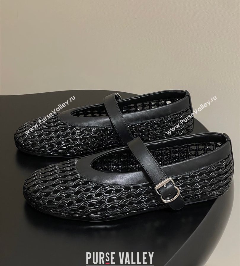 The Row Woven Ballet Flats Black 2025 TR071001 (MD-250710116)