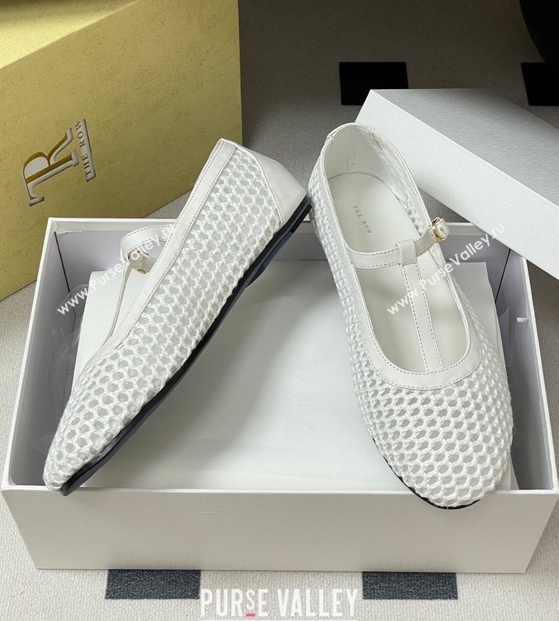 The Row Mesh T Ballet Flats White 2025 TR071002 (MD-250710120)