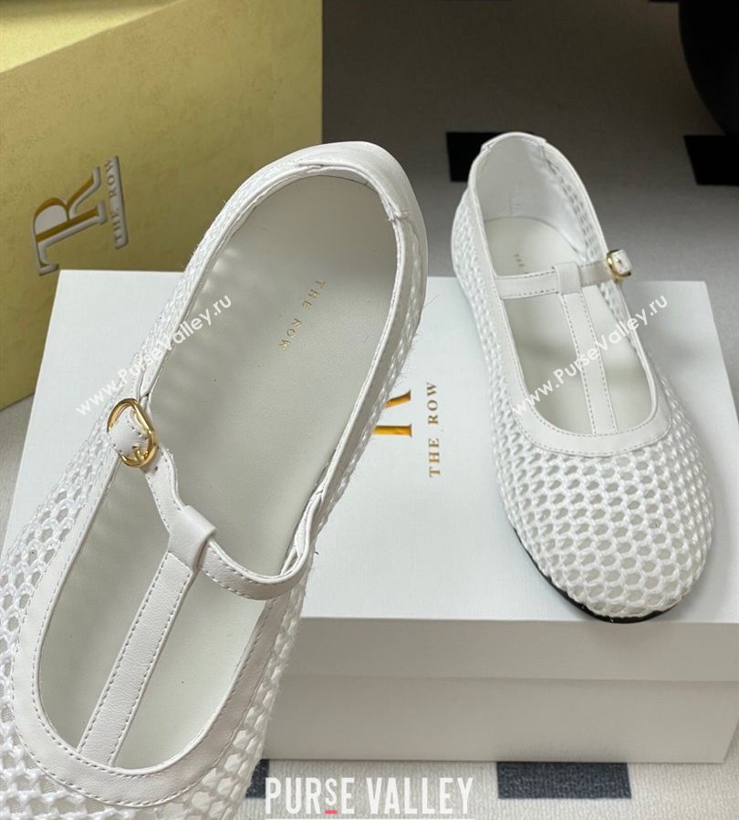 The Row Mesh T Ballet Flats White 2025 TR071002 (MD-250710120)