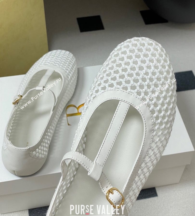 The Row Mesh T Ballet Flats White 2025 TR071002 (MD-250710120)