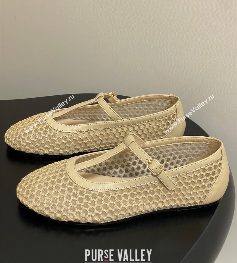 The Row Mesh T Ballet Flats Beige 2025 TR071002 (MD-250710121)