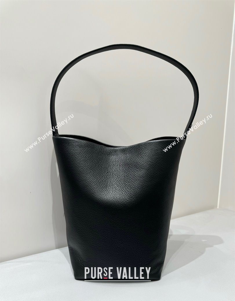 The Row Small N/S Park Tote Bag in Grained Leather Black 2025 0802 (YY-250802056)