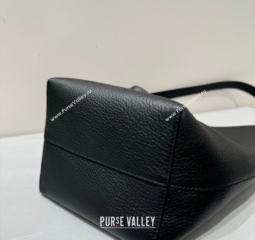The Row Small N/S Park Tote Bag in Grained Leather Black 2025 0802 (YY-250802056)