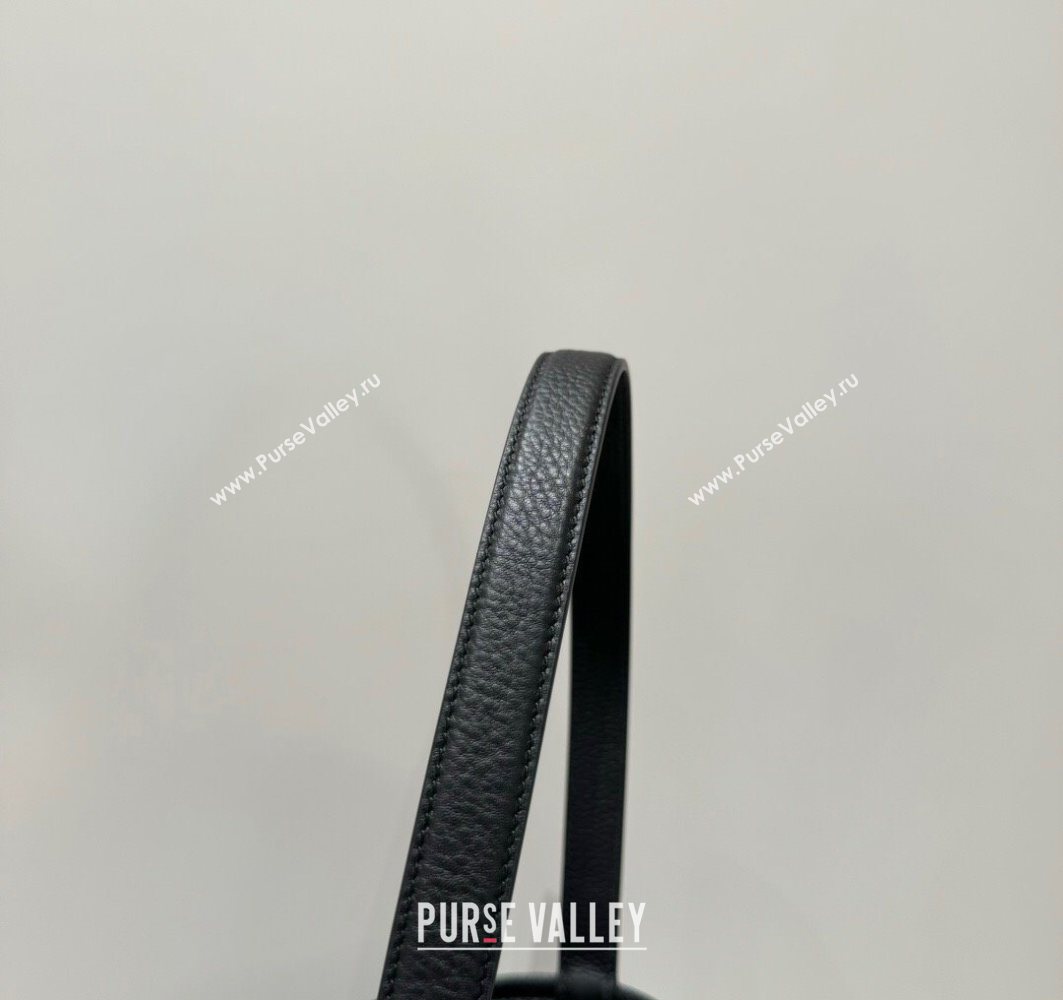 The Row Small N/S Park Tote Bag in Grained Leather Black 2025 0802 (YY-250802056)