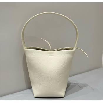 The Row Small N/S Park Tote Bag in Grained Leather White 2025 0802 (YY-250802058)