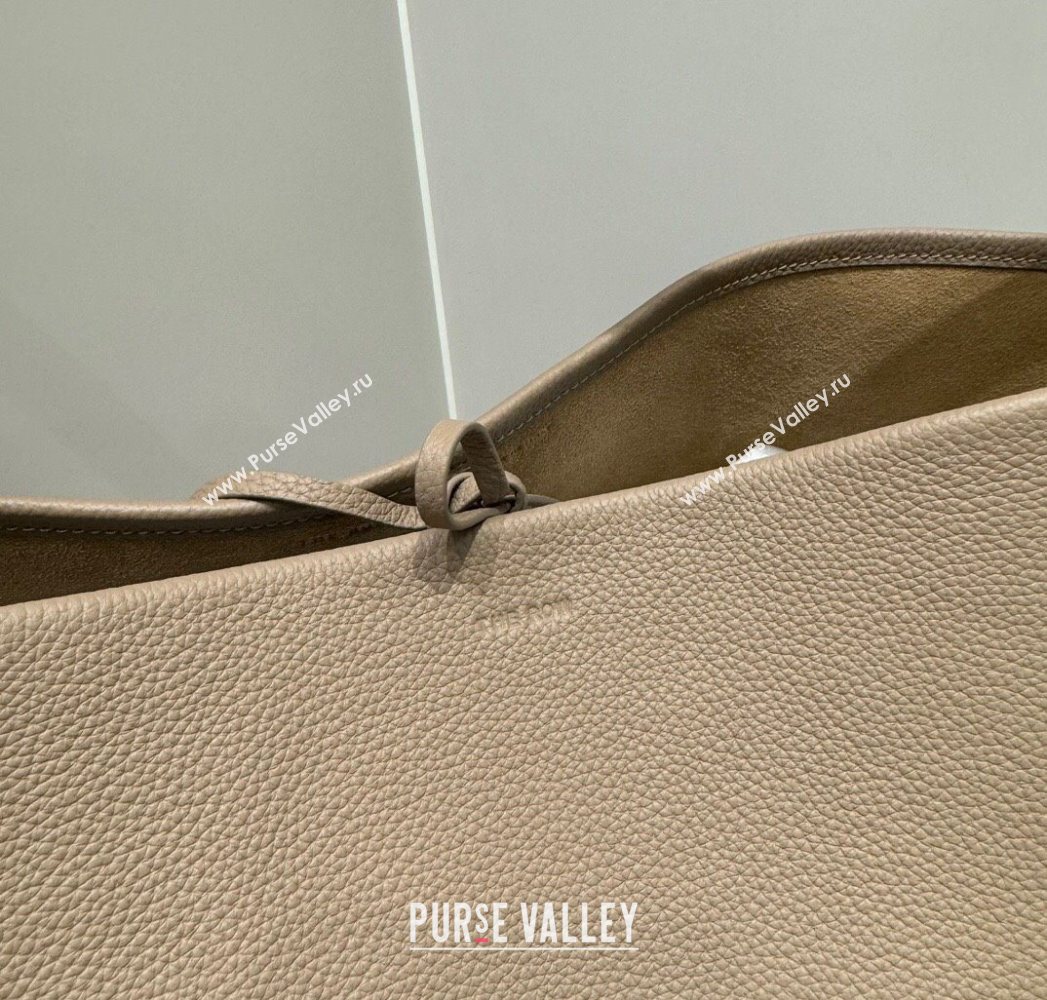 The Row Large N/S Park Tote Bag in Grained Leather Beige 2025 0802 (YY-250802047)