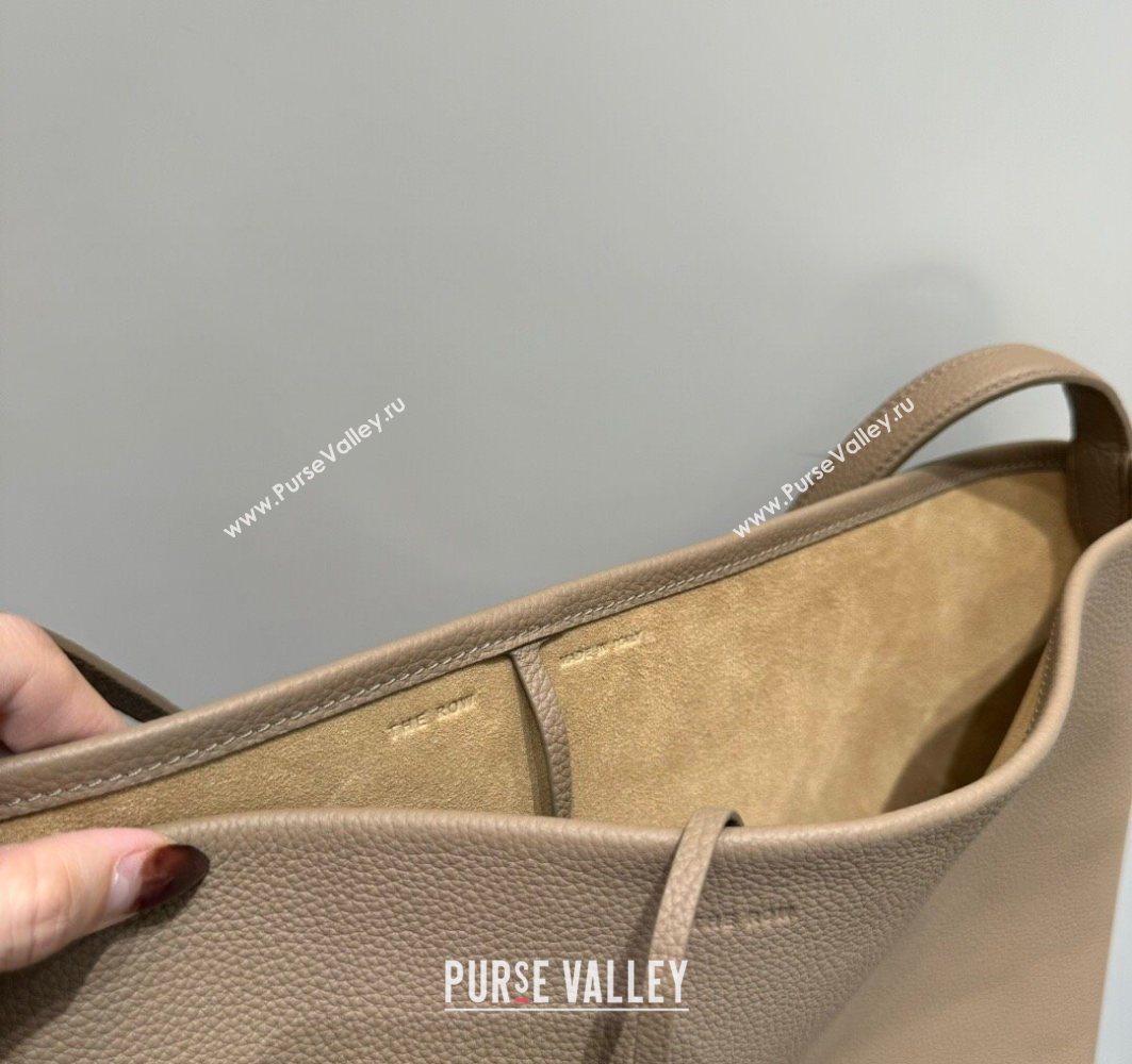 The Row Large N/S Park Tote Bag in Grained Leather Beige 2025 0802 (YY-250802047)