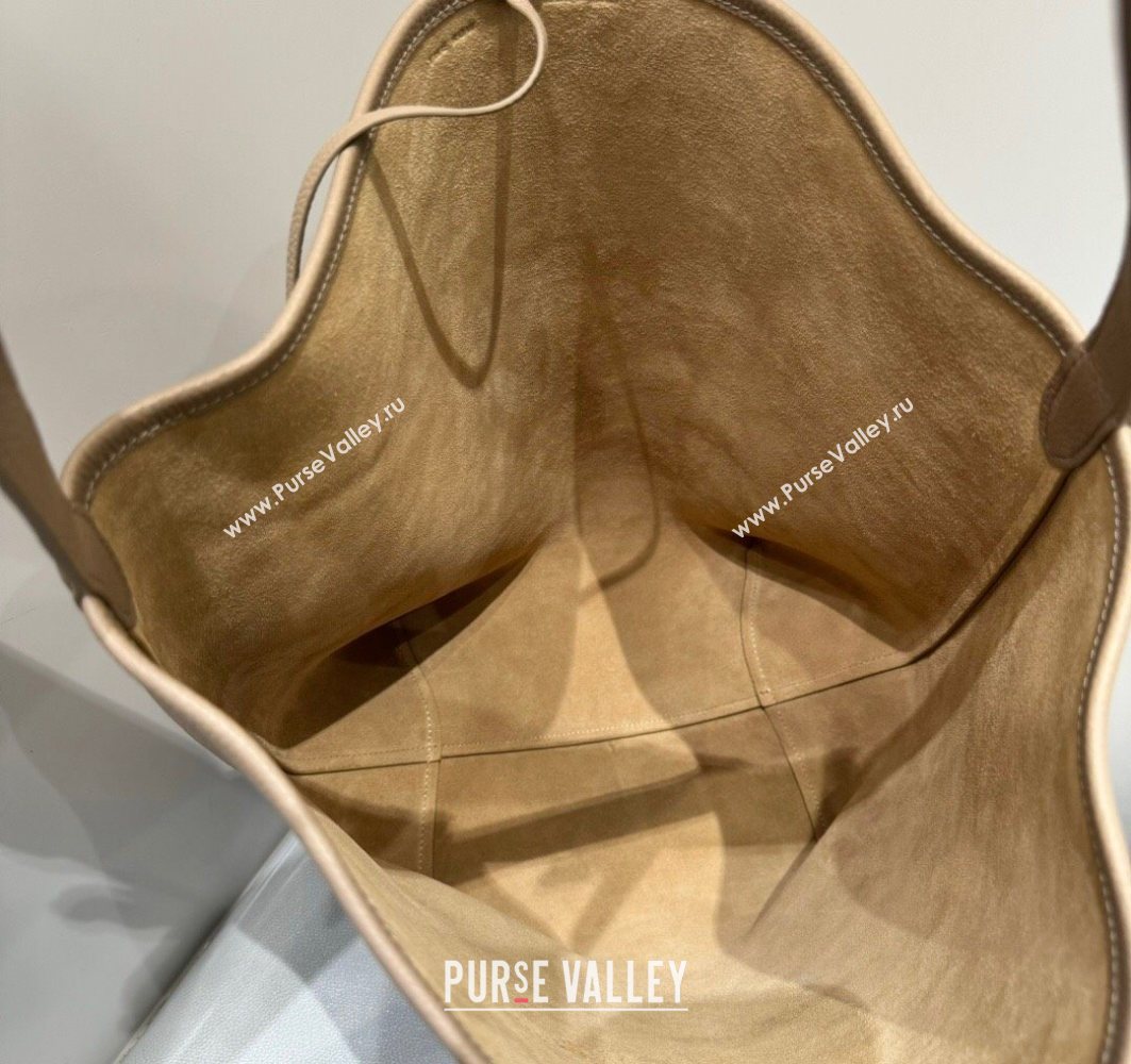 The Row Large N/S Park Tote Bag in Grained Leather Beige 2025 0802 (YY-250802047)
