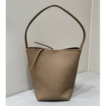 The Row Medium N/S Park Tote Bag in Grained Leather Beige 2025 0802 (YY-250802059)