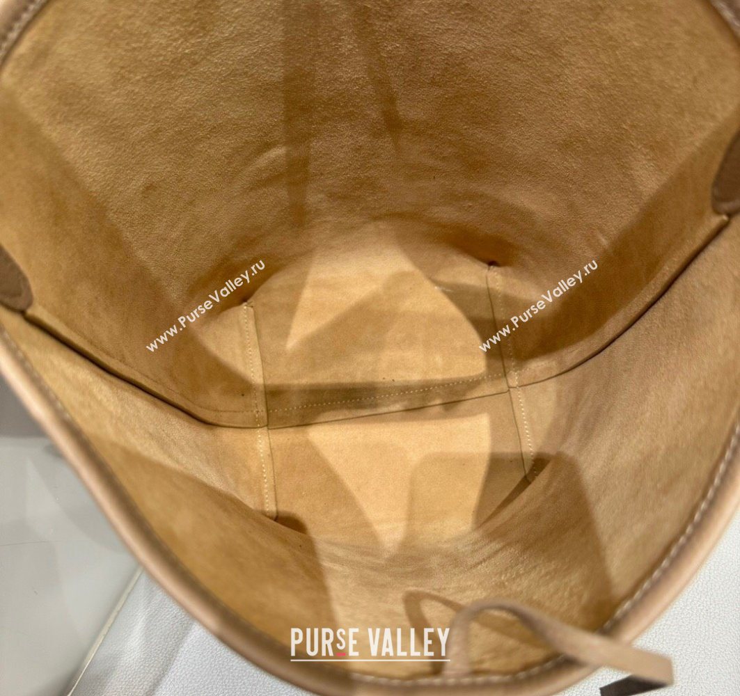 The Row Medium N/S Park Tote Bag in Grained Leather Beige 2025 0802 (YY-250802059)