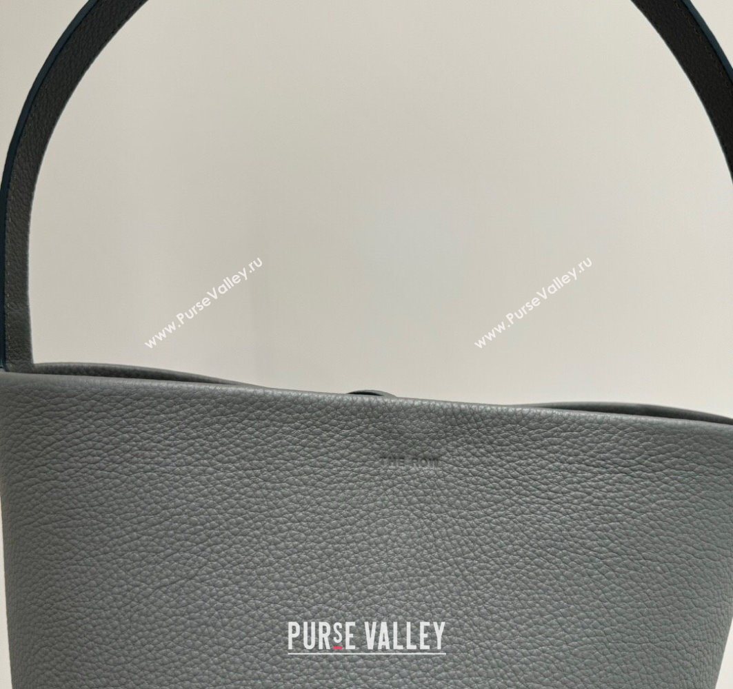 The Row Medium N/S Park Tote Bag in Grained Leather Timouse Grey 2025 0802 (YY-250802045)