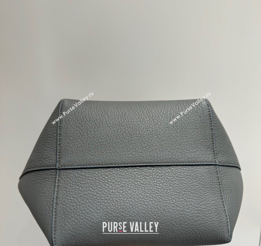 The Row Medium N/S Park Tote Bag in Grained Leather Timouse Grey 2025 0802 (YY-250802045)