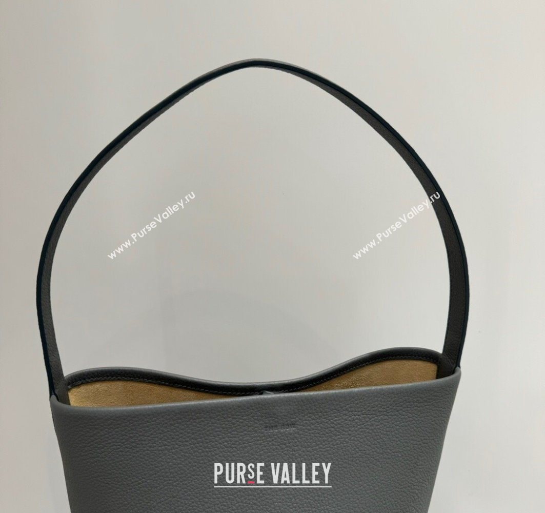 The Row Medium N/S Park Tote Bag in Grained Leather Timouse Grey 2025 0802 (YY-250802045)