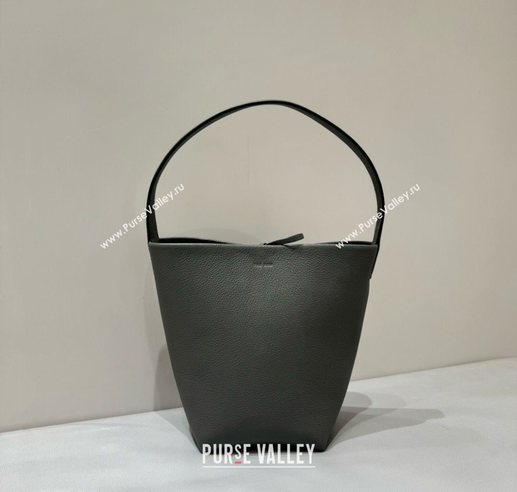 The Row Small N/S Park Tote Bag in Grained Leather Timouse Grey 2025 0802 (YY-250802046)