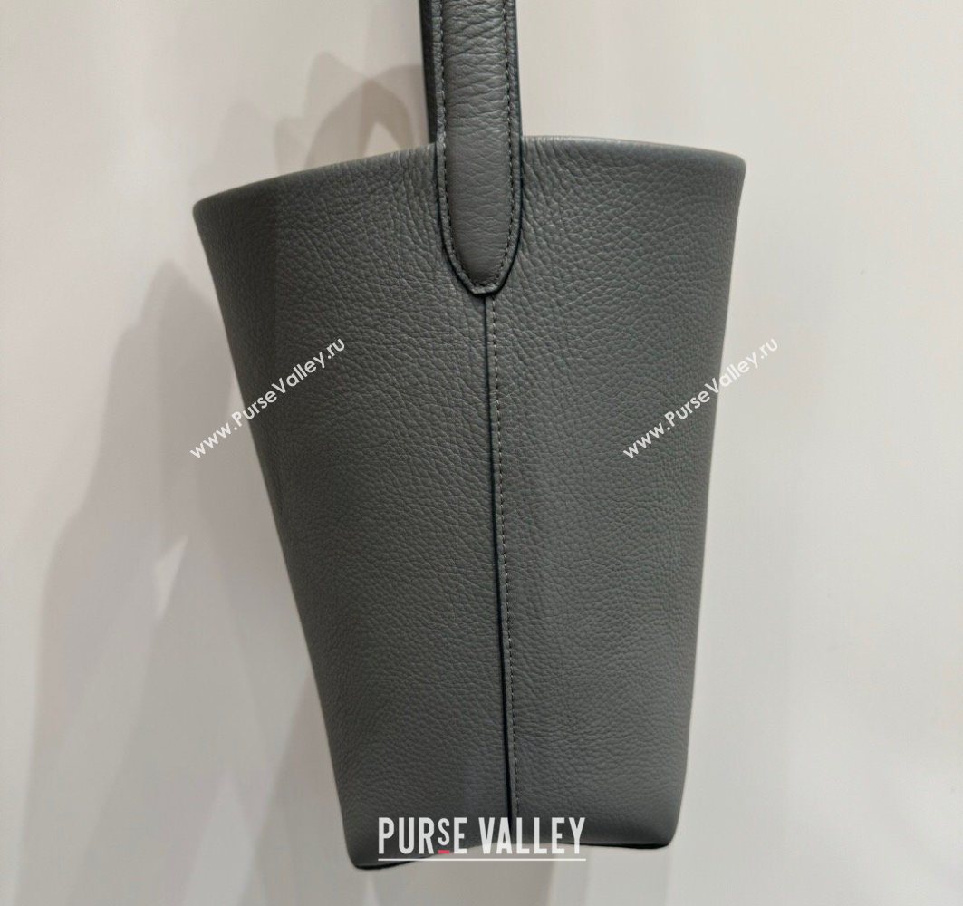 The Row Small N/S Park Tote Bag in Grained Leather Timouse Grey 2025 0802 (YY-250802046)