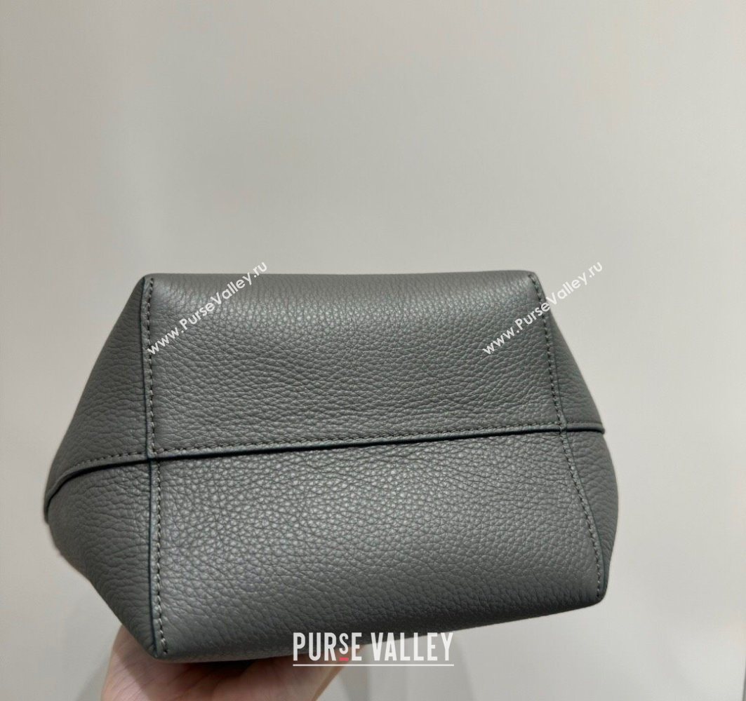 The Row Small N/S Park Tote Bag in Grained Leather Timouse Grey 2025 0802 (YY-250802046)