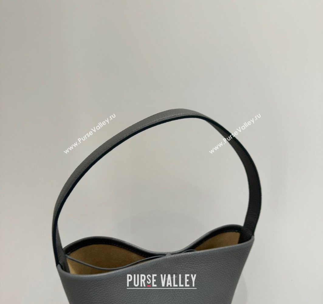The Row Small N/S Park Tote Bag in Grained Leather Timouse Grey 2025 0802 (YY-250802046)