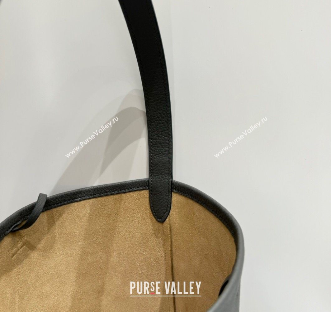 The Row Small N/S Park Tote Bag in Grained Leather Timouse Grey 2025 0802 (YY-250802046)