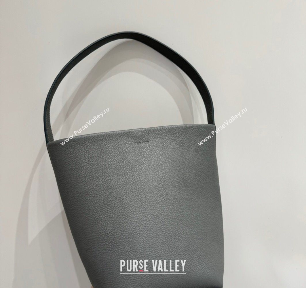 The Row Small N/S Park Tote Bag in Grained Leather Timouse Grey 2025 0802 (YY-250802046)