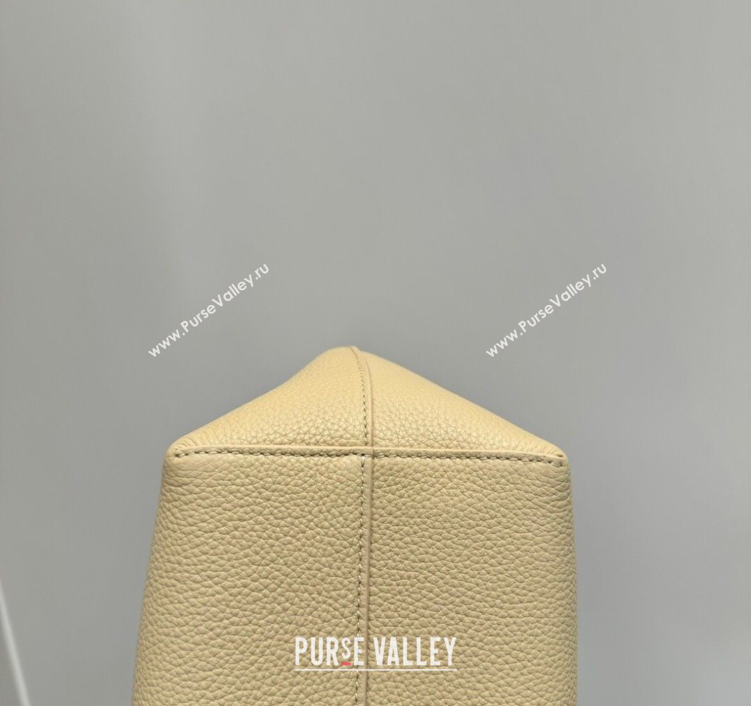 The Row Small N/S Park Tote Bag in Grained Leather Mustard Yellow 2025 0802 (YY-250802048)
