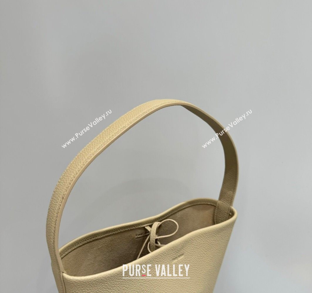 The Row Small N/S Park Tote Bag in Grained Leather Mustard Yellow 2025 0802 (YY-250802048)