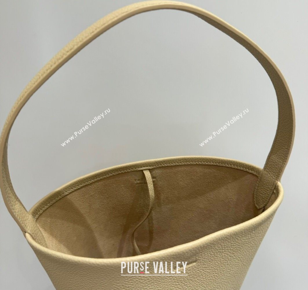The Row Small N/S Park Tote Bag in Grained Leather Mustard Yellow 2025 0802 (YY-250802048)