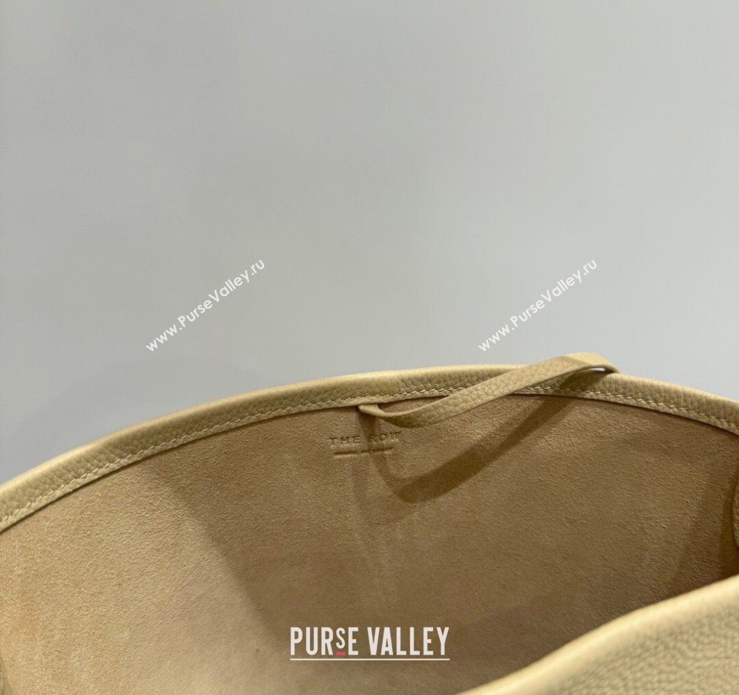 The Row Small N/S Park Tote Bag in Grained Leather Mustard Yellow 2025 0802 (YY-250802048)