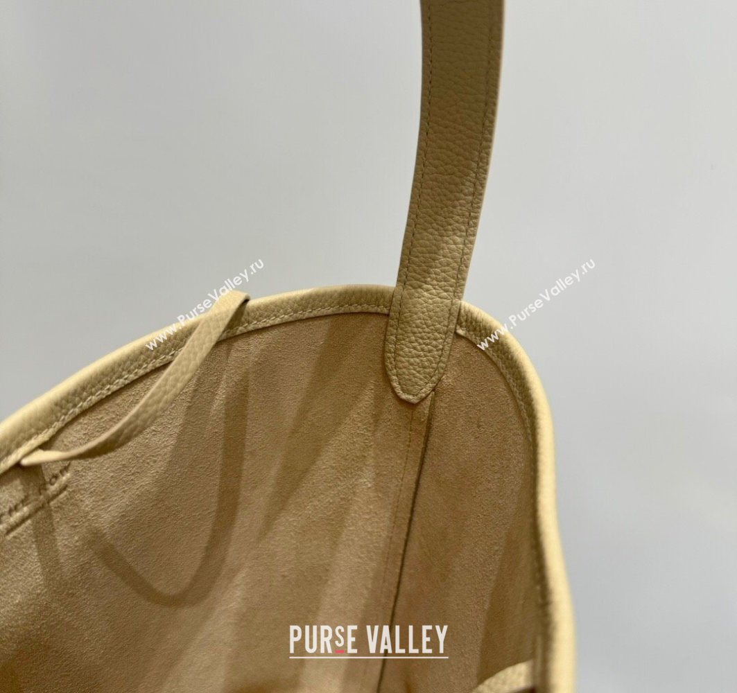 The Row Small N/S Park Tote Bag in Grained Leather Mustard Yellow 2025 0802 (YY-250802048)