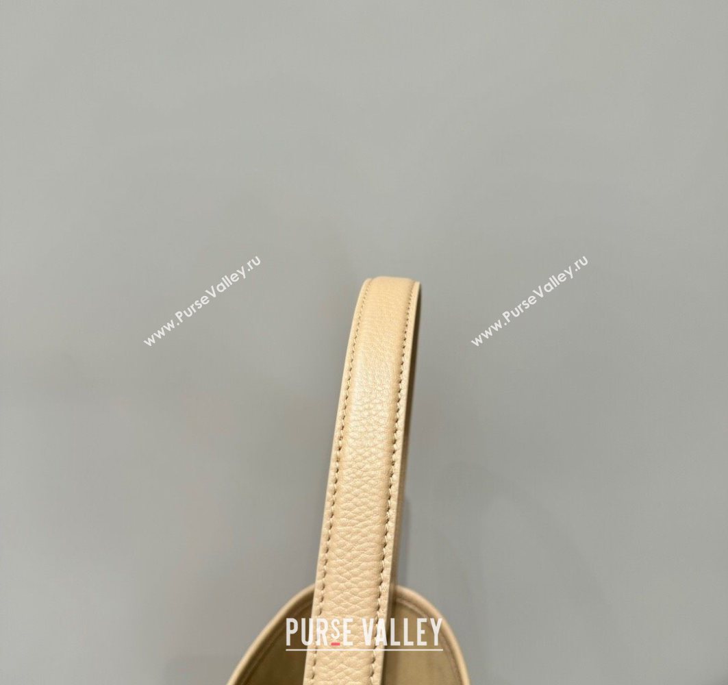 The Row Medium N/S Park Tote Bag in Grained Leather Milk Tea 2025 0802 (YY-250802049)