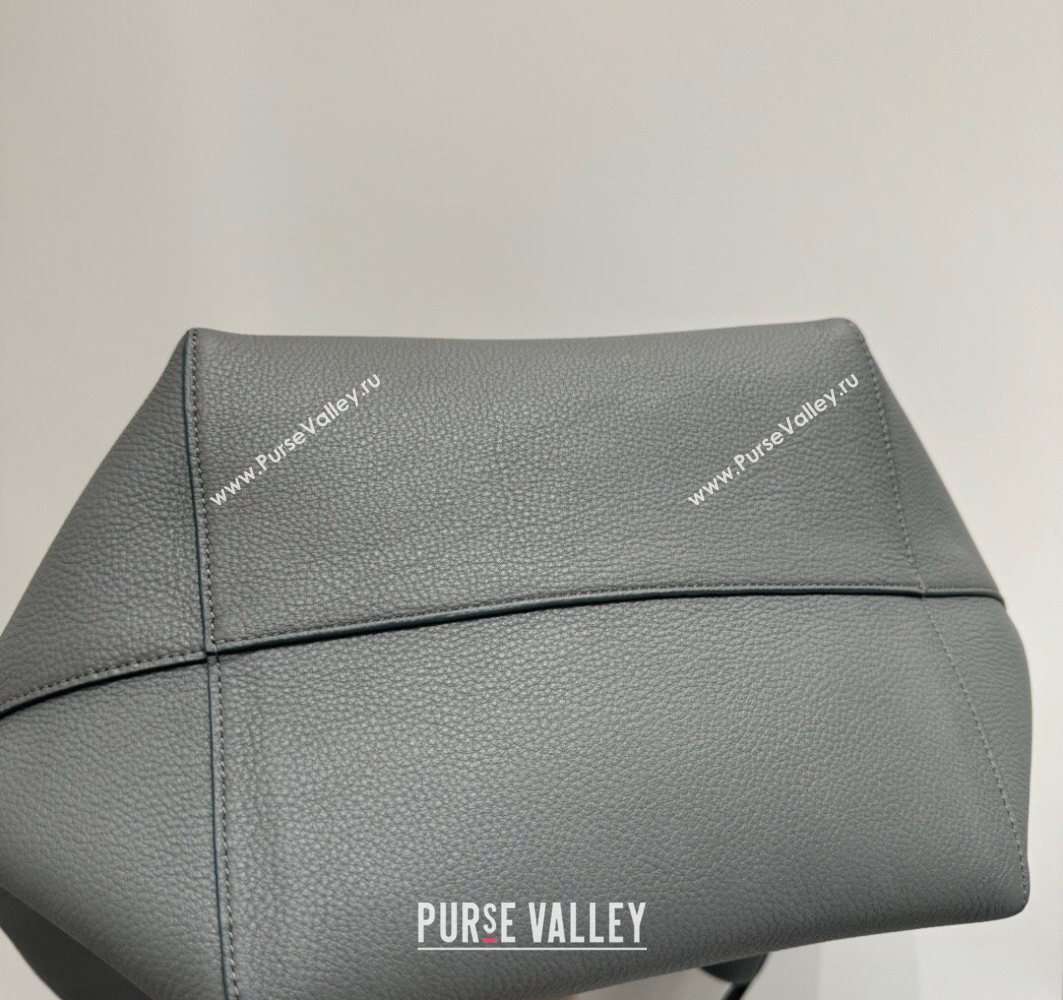 The Row Large N/S Park Tote Bag in Grained Leather Timouse Grey 2025 0802 (YY-250802044)